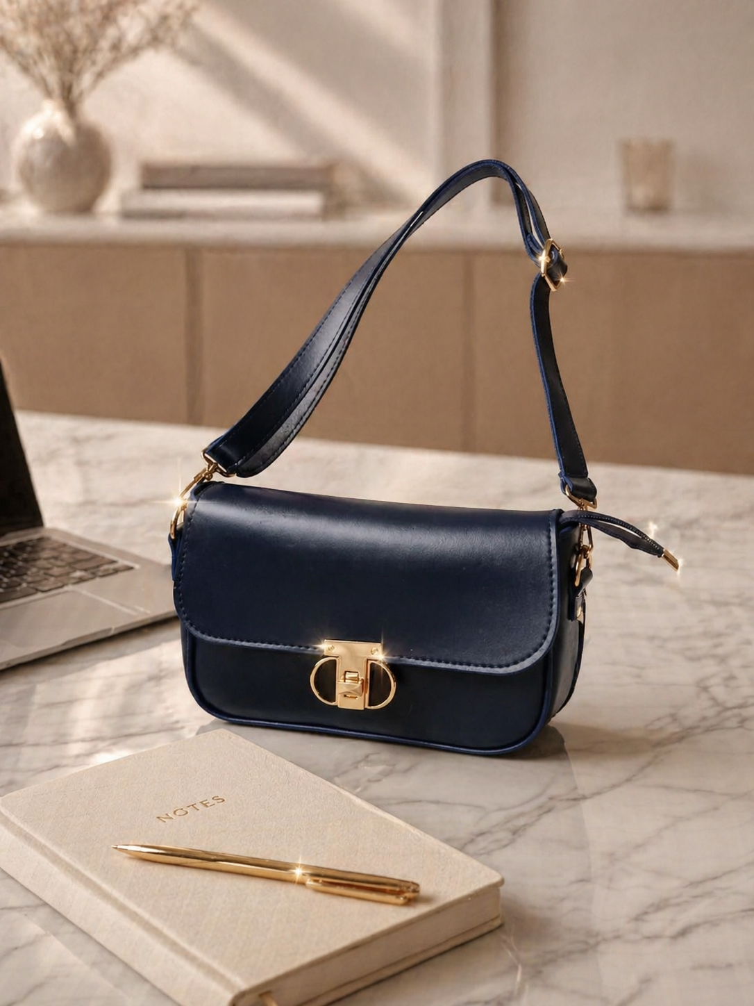 Luxe Minimal Flap Shoulder Bag - Bagmora