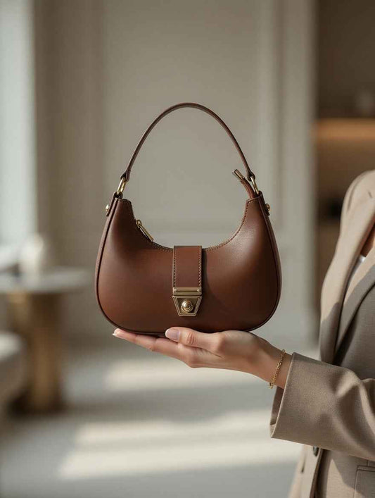 Luxe Crescent Shoulder Bag