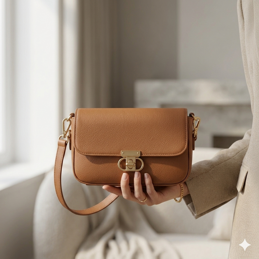 Luxe Minimal Flap Shoulder Bag - Bagmora