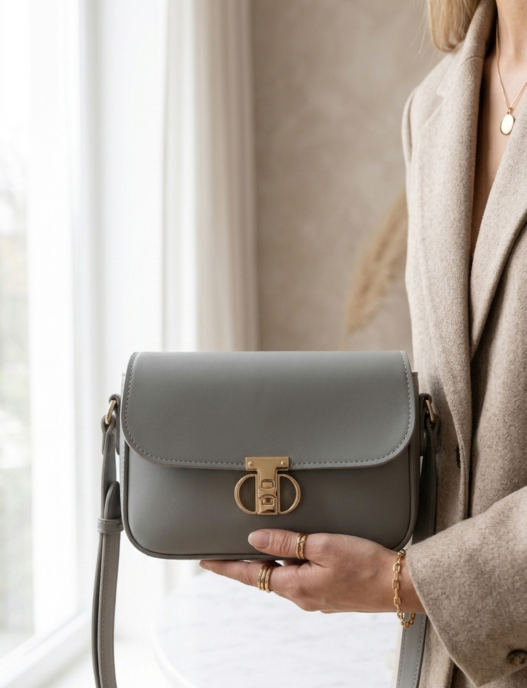 Luxe Minimal Flap Shoulder Bag - Bagmora