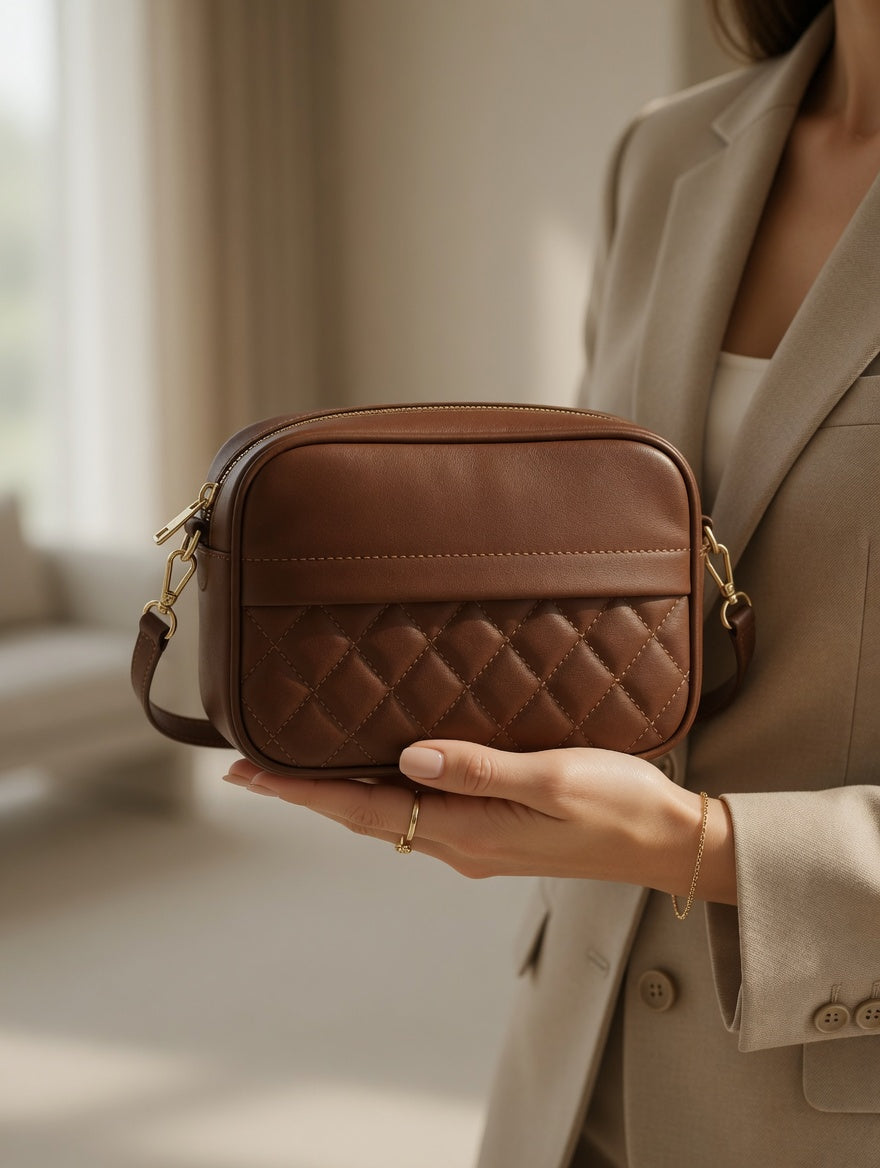 Luxe Quilted Mini Crossbody Bag - Bagmora