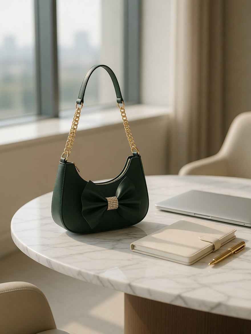 Elegant Bow Shoulder Bag