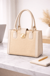 Croc-Embossed Tote Bag – Stylish Structured Leather-Style