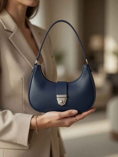 Luxe Crescent Shoulder Bag
