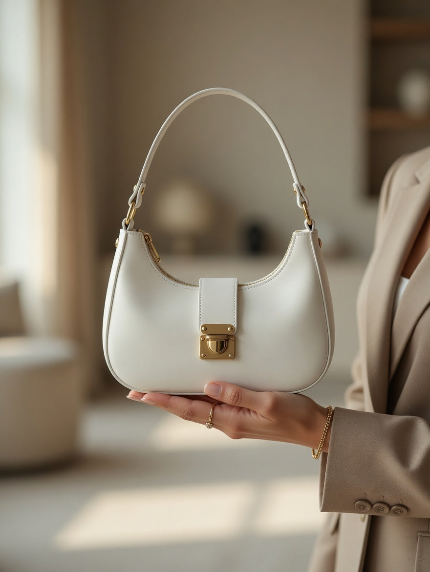 Luxe Crescent Shoulder Bag - Bagmora