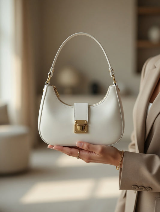 Luxe Crescent Shoulder Bag - Bagmora