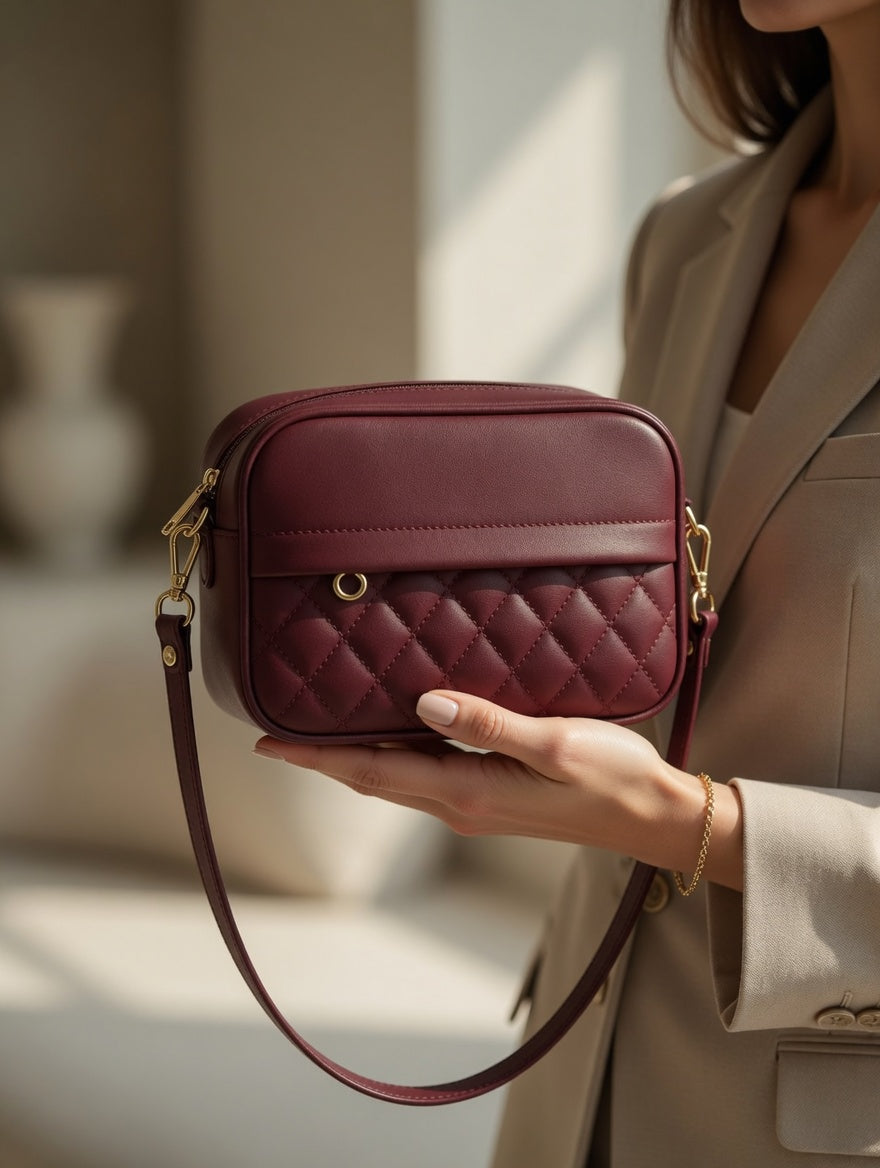 Luxe Quilted Mini Crossbody Bag - Bagmora