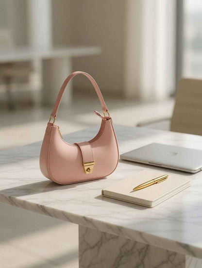 Luxe Crescent Shoulder Bag