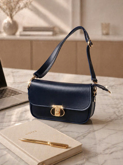 Luxe Minimal Flap Shoulder Bag - Bagmora