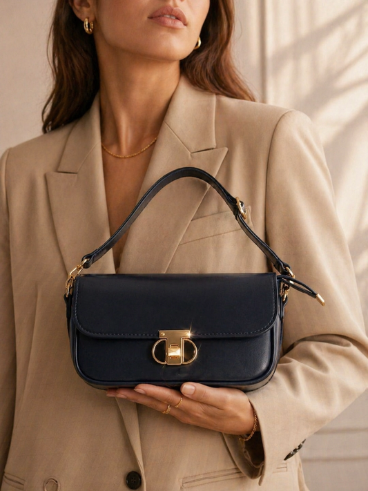 Luxe Minimal Flap Shoulder Bag - Bagmora