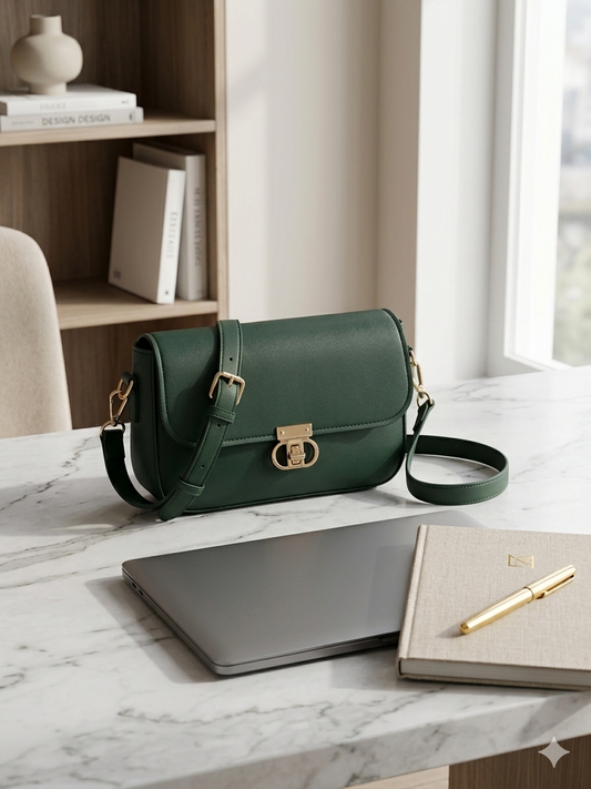 Luxe Minimal Flap Shoulder Bag