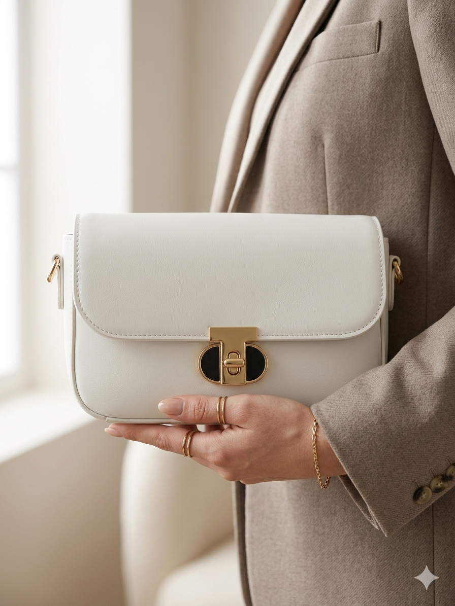 Luxe Minimal Flap Shoulder Bag