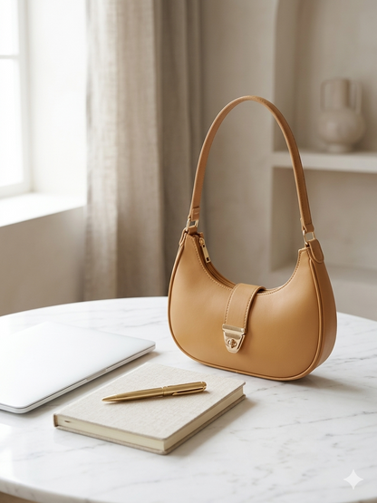 Luxe Crescent Shoulder Bag