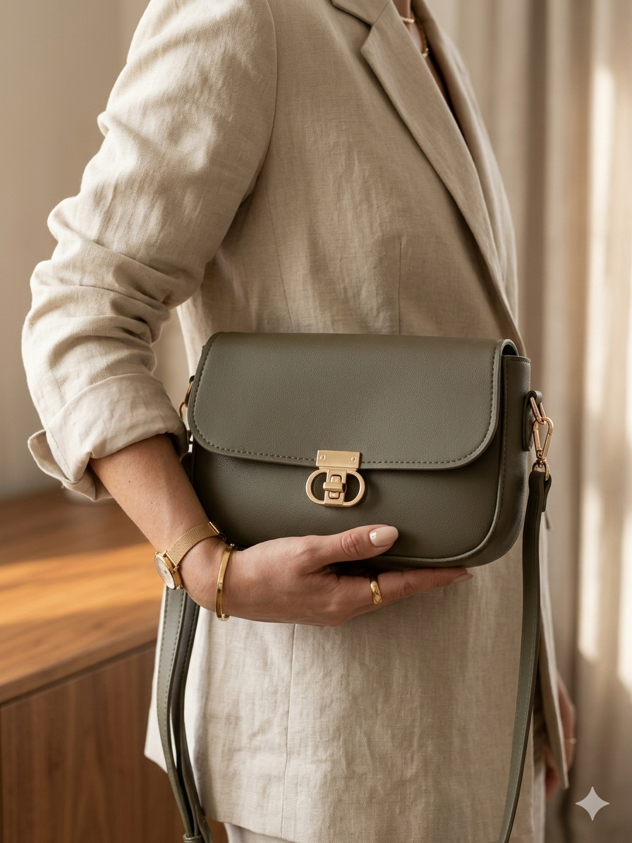 Luxe Minimal Flap Shoulder Bag