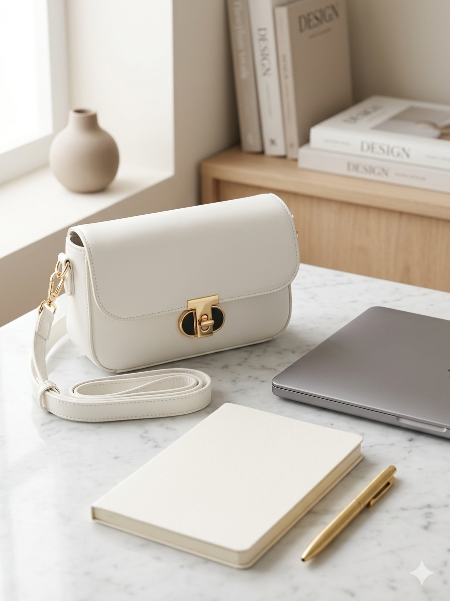 Luxe Minimal Flap Shoulder Bag