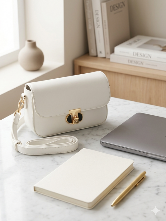 Luxe Minimal Flap Shoulder Bag