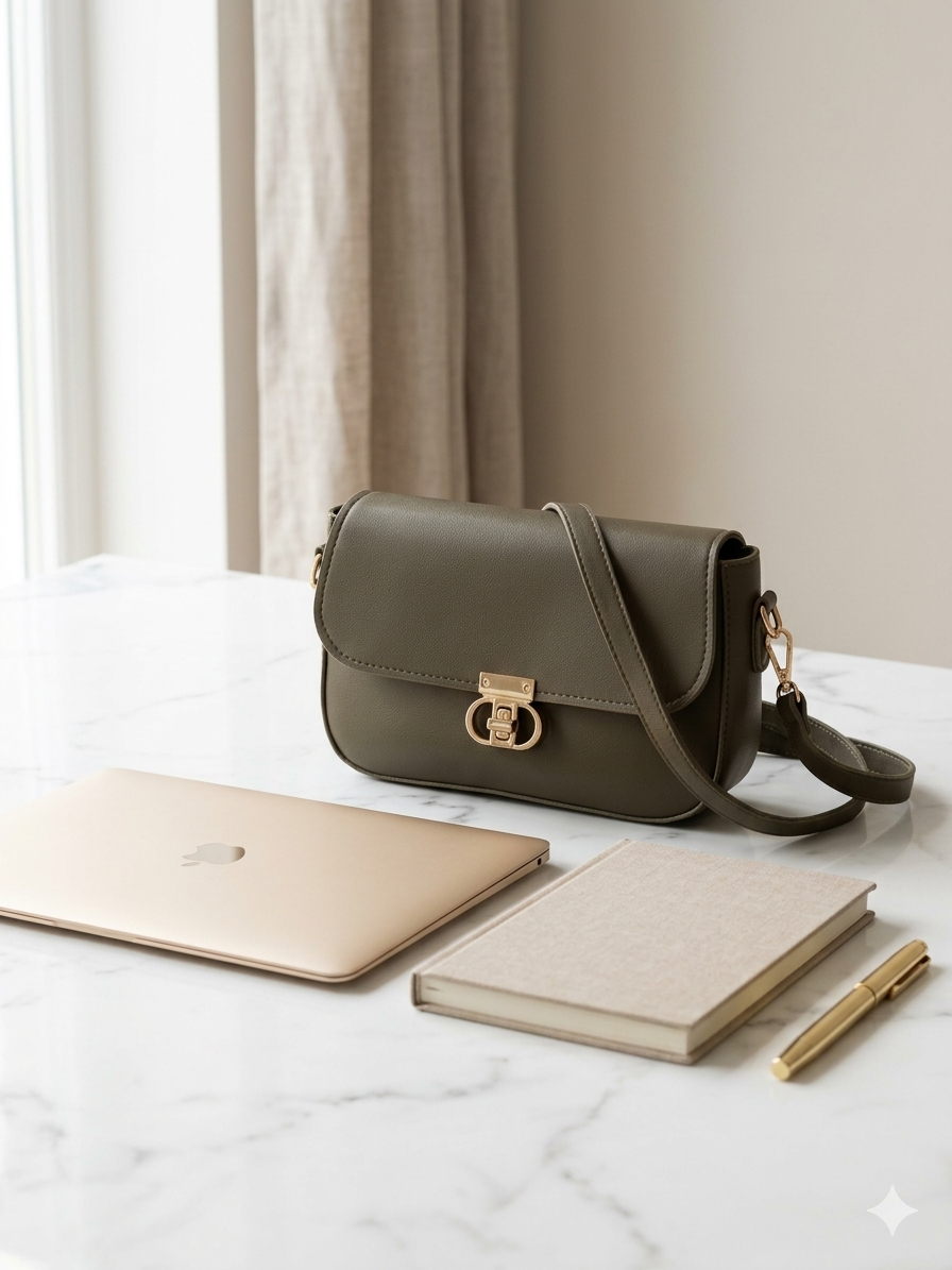 Luxe Minimal Flap Shoulder Bag