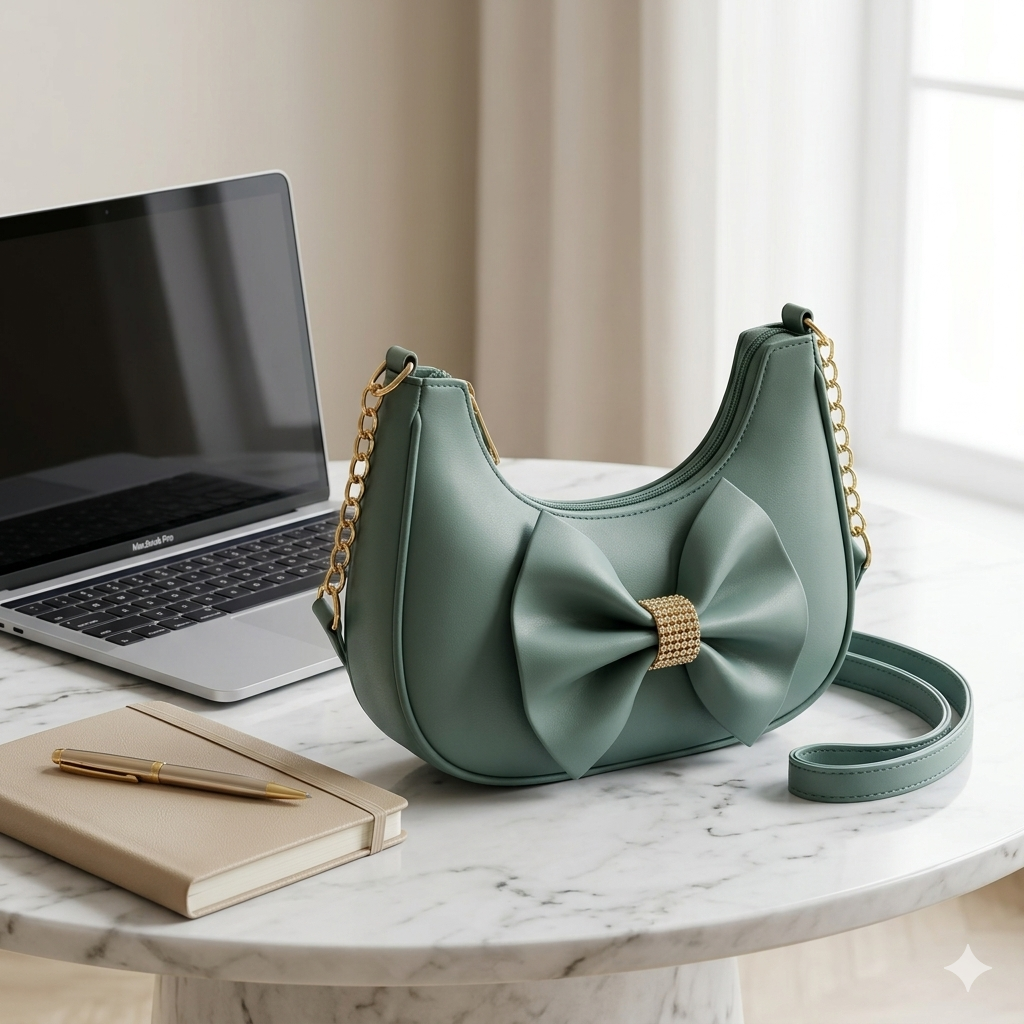 Elegant Bow Shoulder Bag - Bagmora