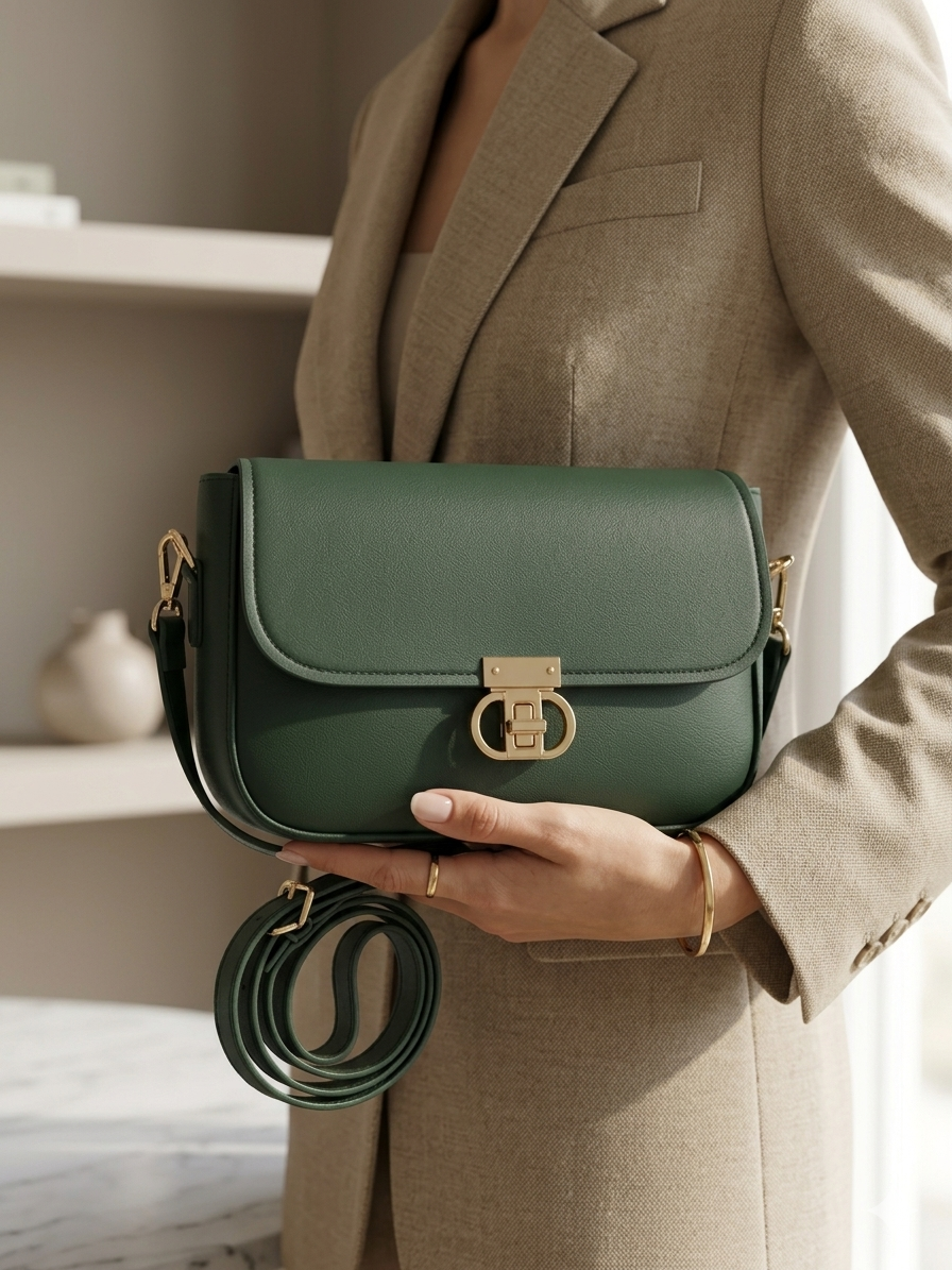 Luxe Minimal Flap Shoulder Bag - Bagmora