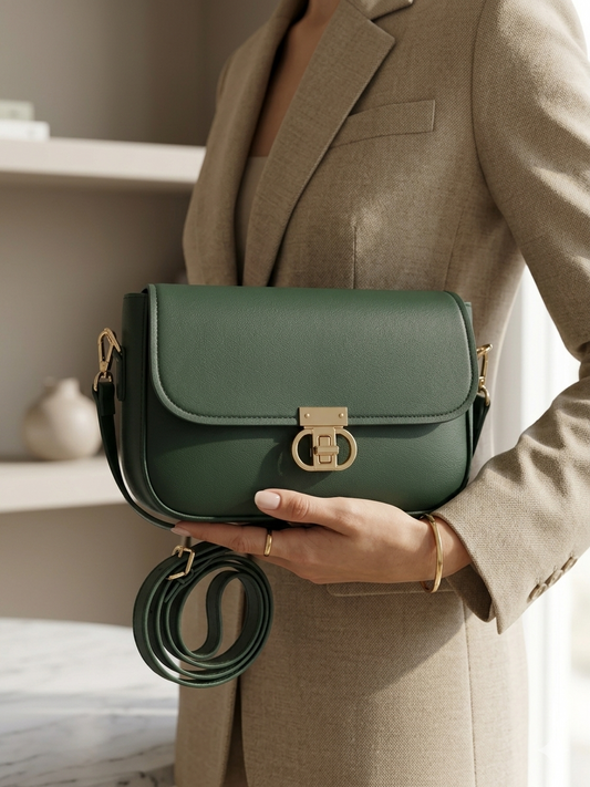 Luxe Minimal Flap Shoulder Bag - Bagmora
