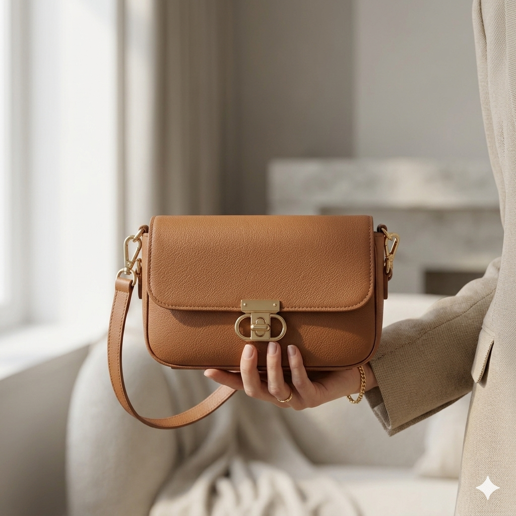 Luxe Minimal Flap Shoulder Bag - Bagmora