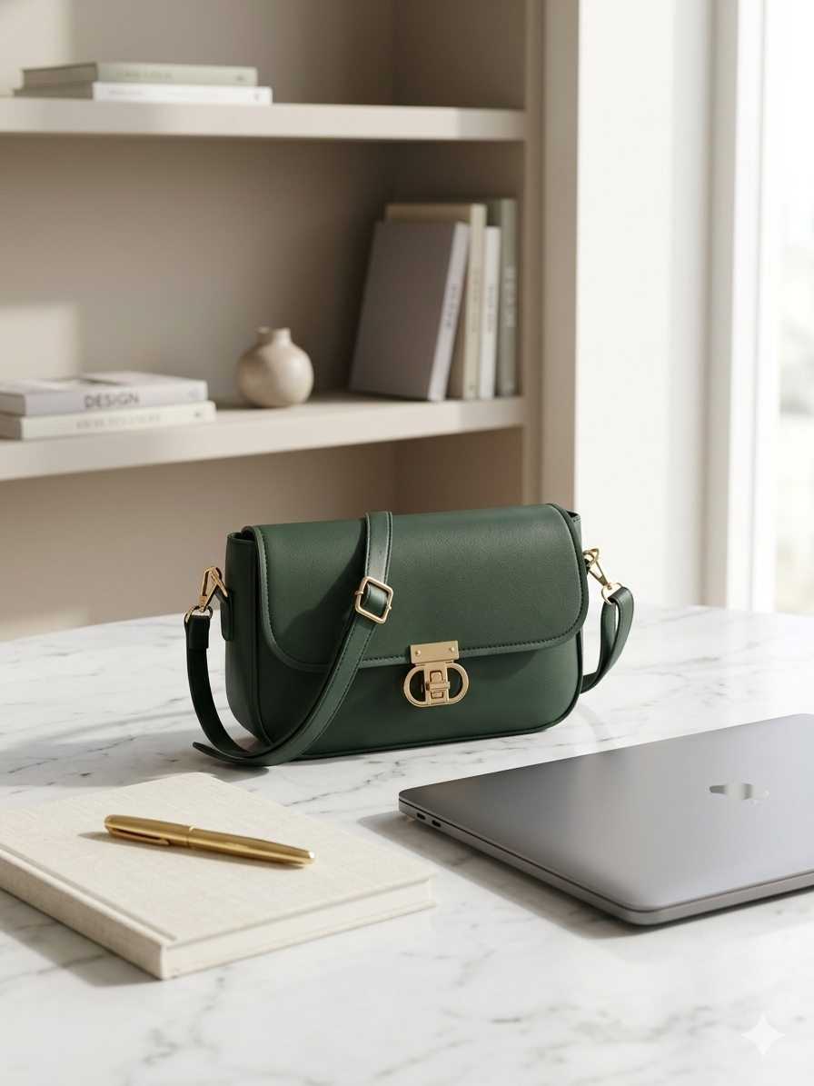 Luxe Minimal Flap Shoulder Bag