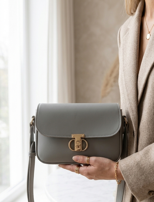 Luxe Minimal Flap Shoulder Bag - Bagmora