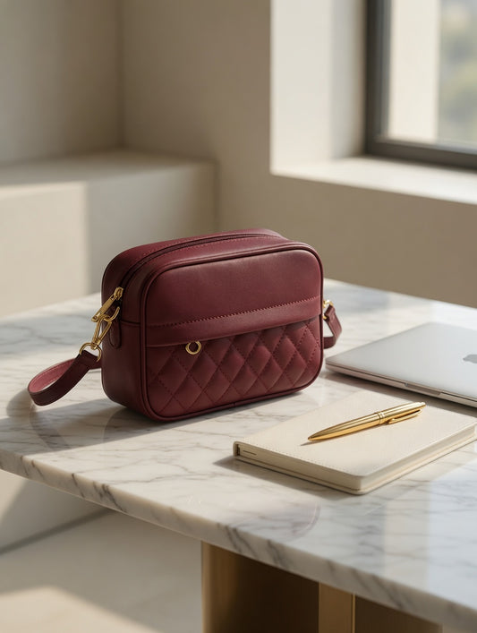 Luxe Quilted Mini Crossbody Bag - Bagmora