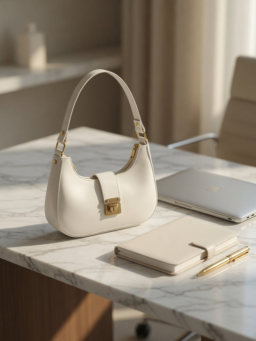 Luxe Crescent Shoulder Bag - Bagmora