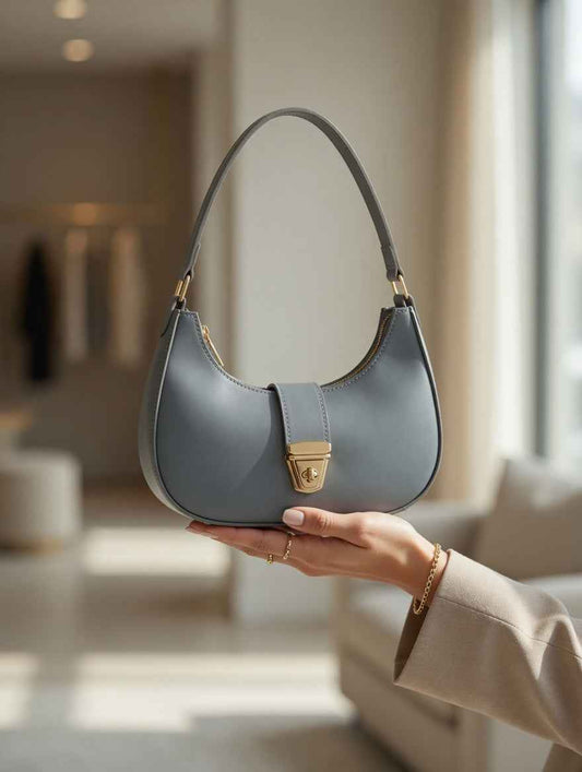 Luxe Crescent Shoulder Bag
