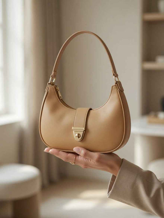 Luxe Crescent Shoulder Bag