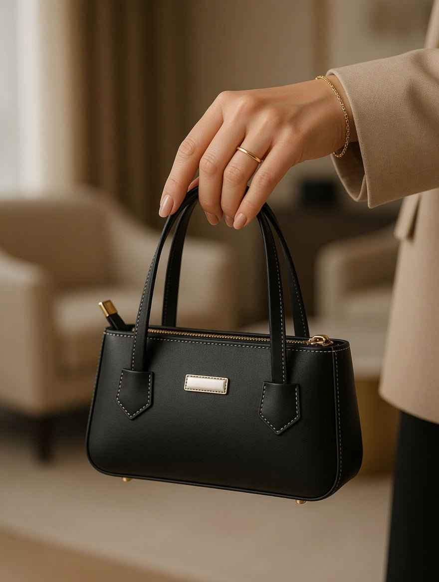 Chic Structured Bucket Tote Bag