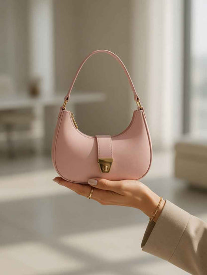 Luxe Crescent Shoulder Bag