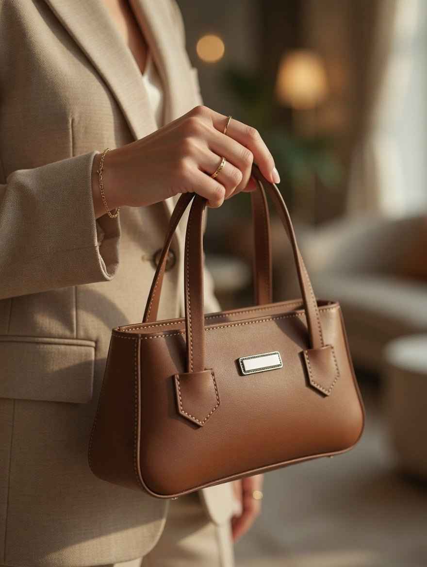 Chic Structured Bucket Tote Bag