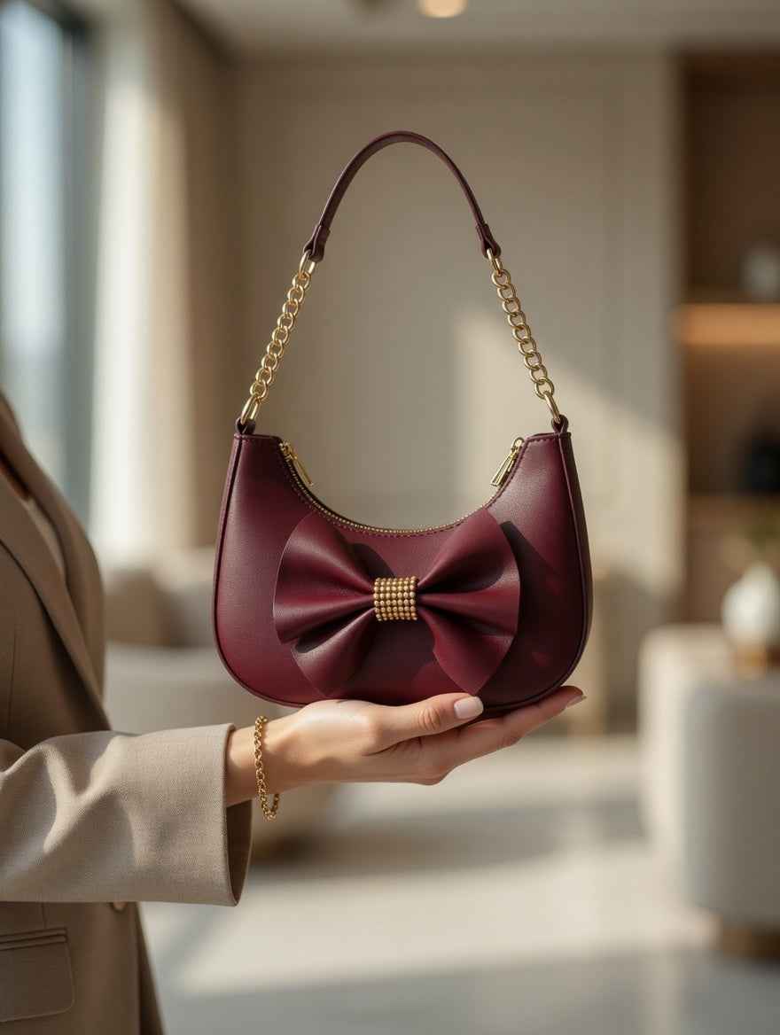 Elegant Bow Shoulder Bag