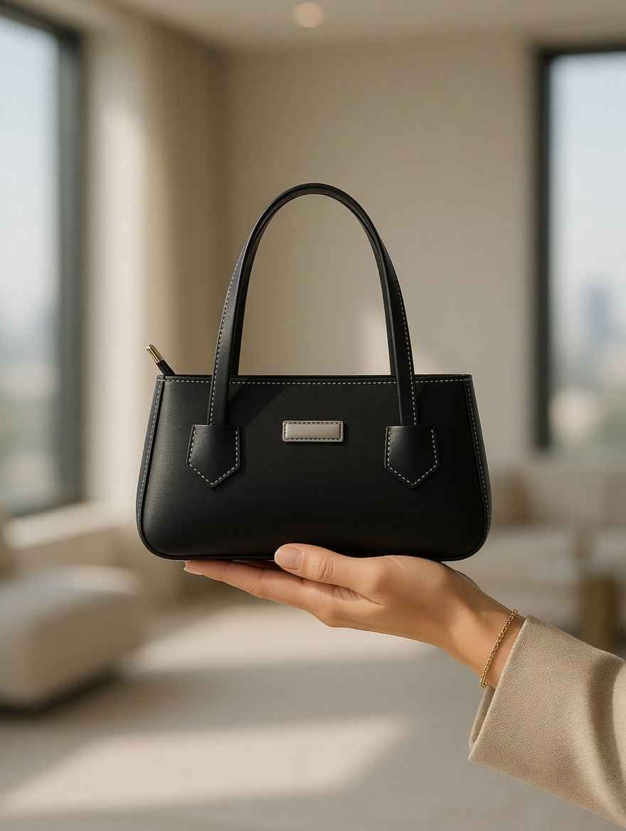 Chic Structured Bucket Tote Bag
