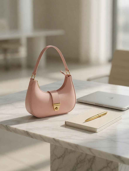 Luxe Crescent Shoulder Bag