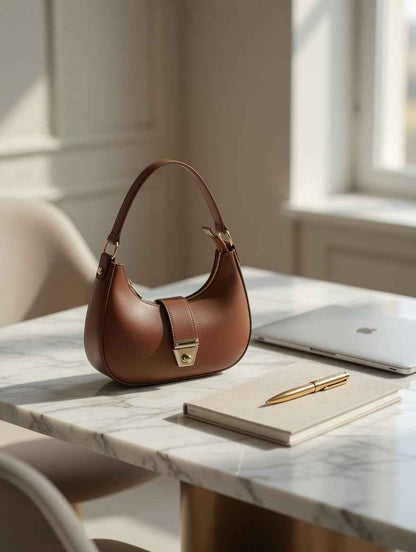 Luxe Crescent Shoulder Bag