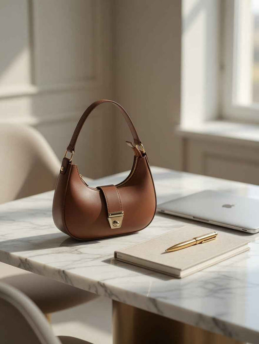 Luxe Crescent Shoulder Bag