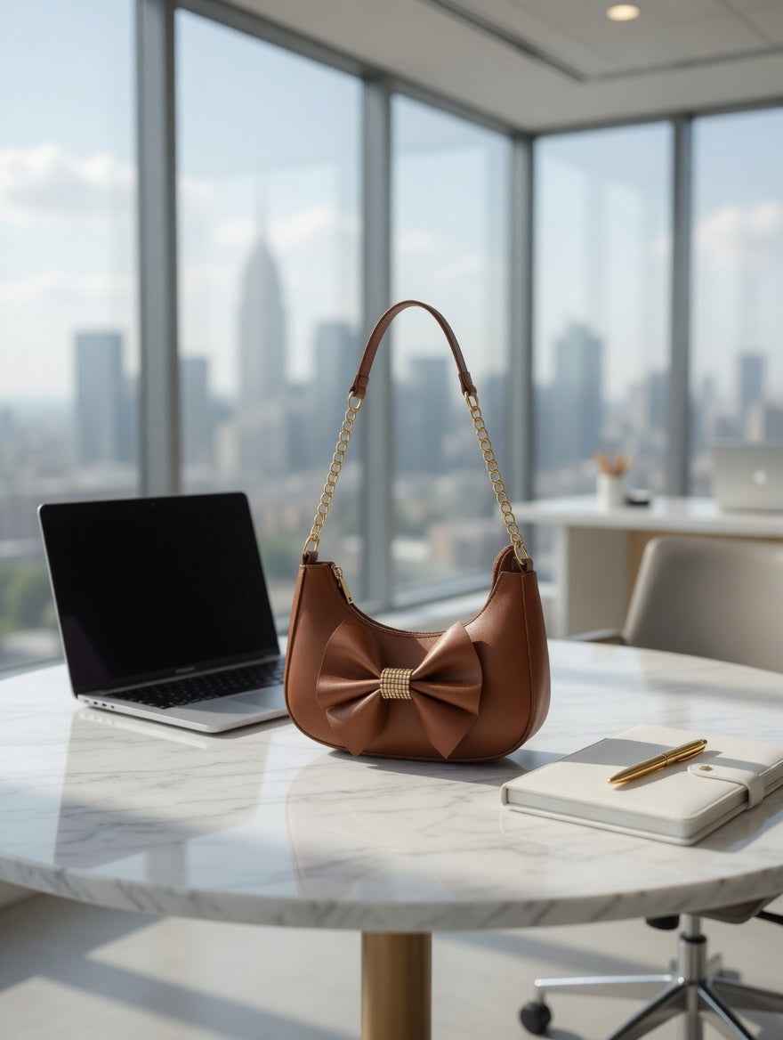 Elegant Bow Shoulder Bag