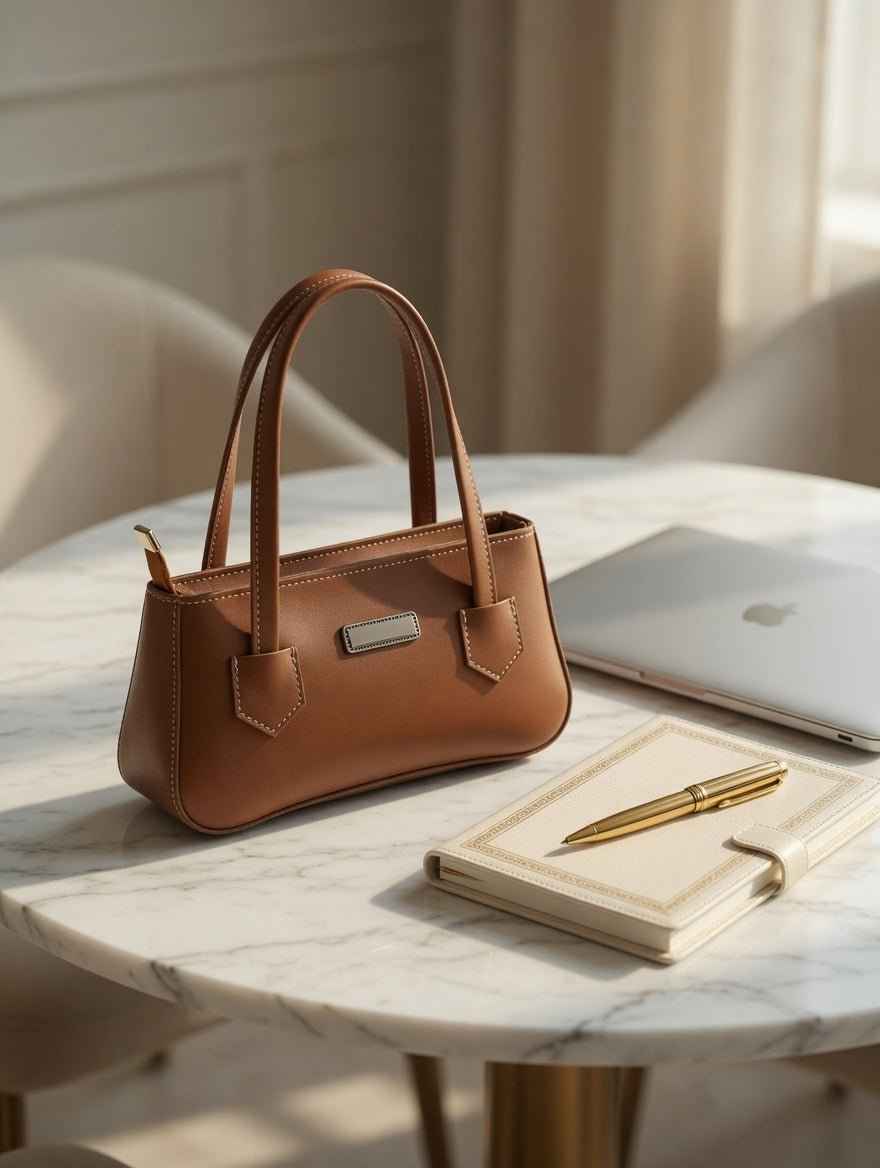 Chic Structured Bucket Tote Bag