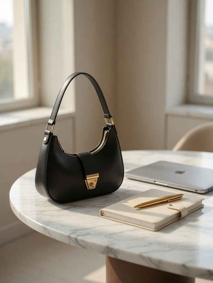 Luxe Crescent Shoulder Bag