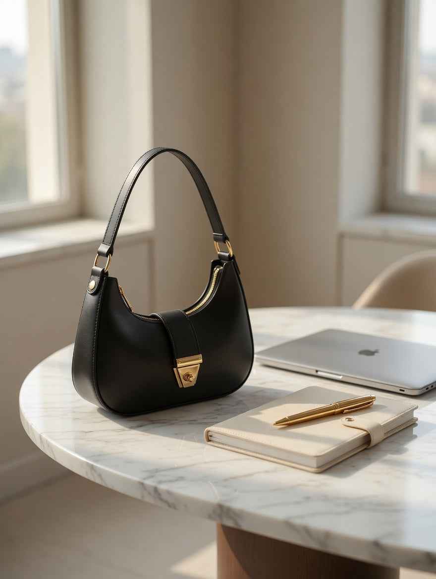 Luxe Crescent Shoulder Bag